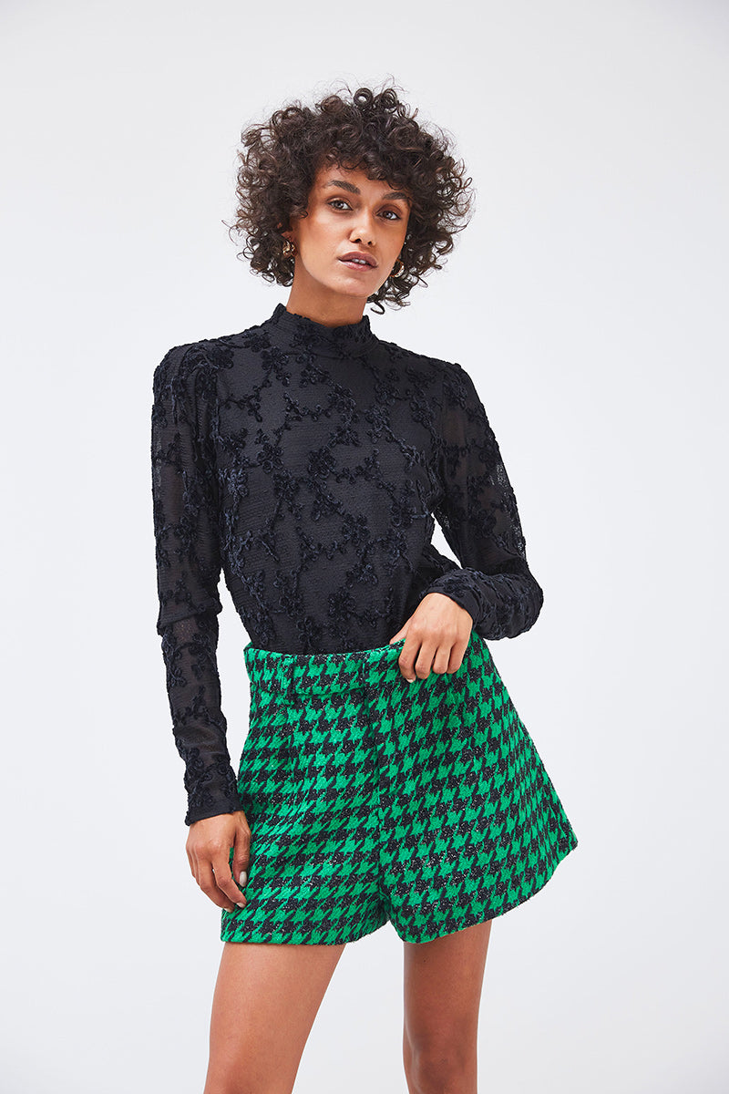SHORT PIEDS-DE-POULE