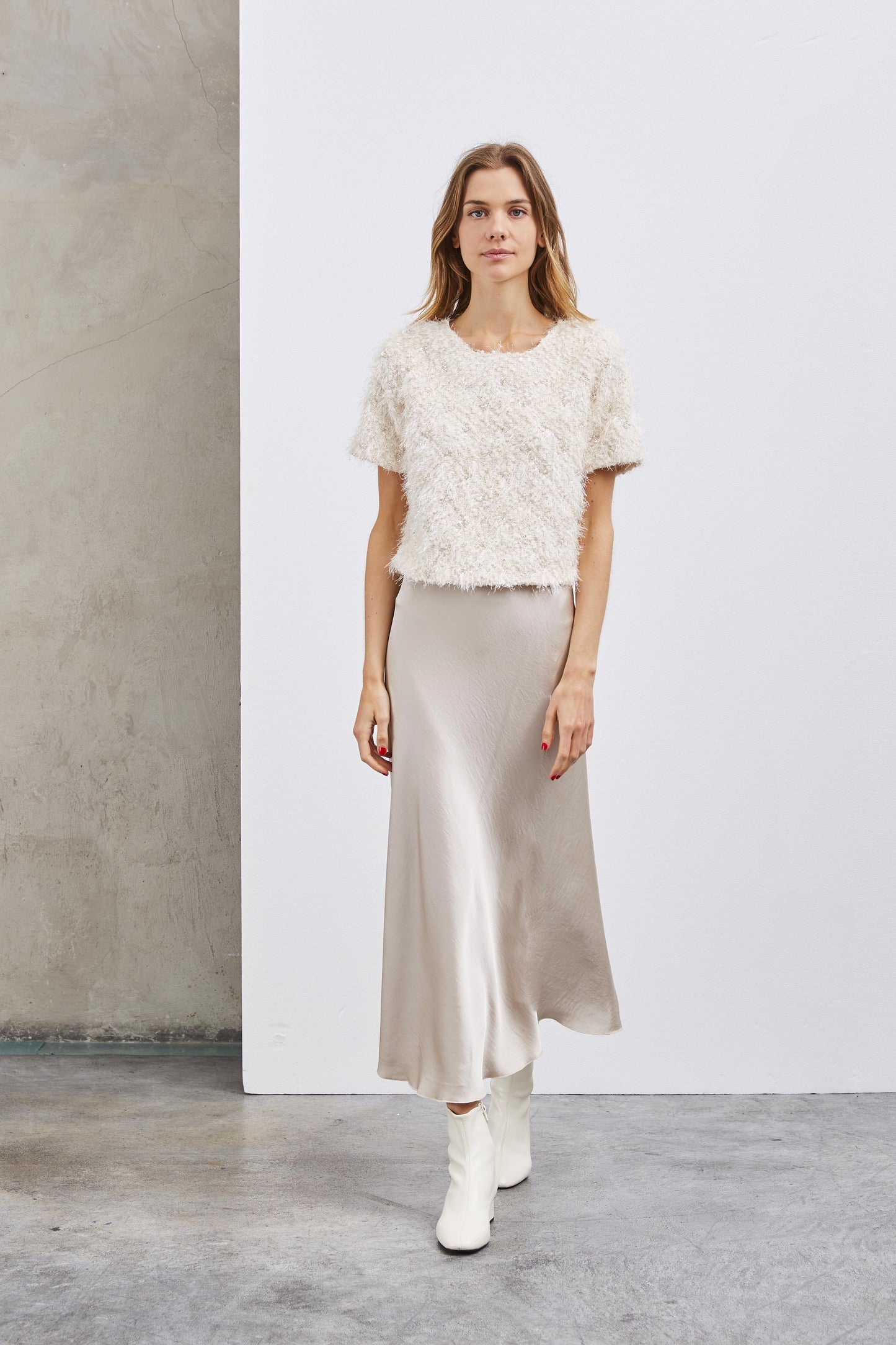 TOP À POILS ET STRASS