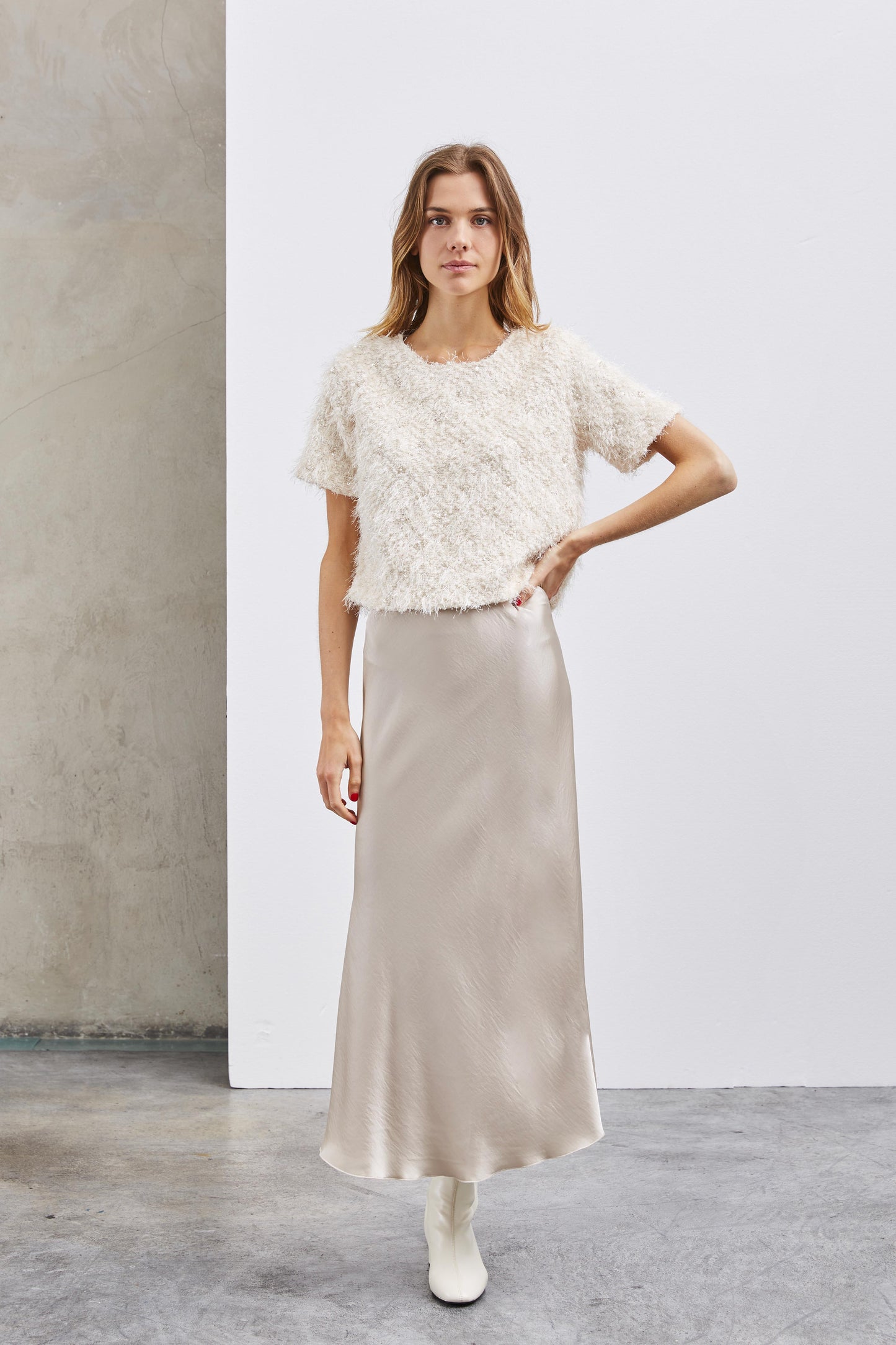 TOP À POILS ET STRASS