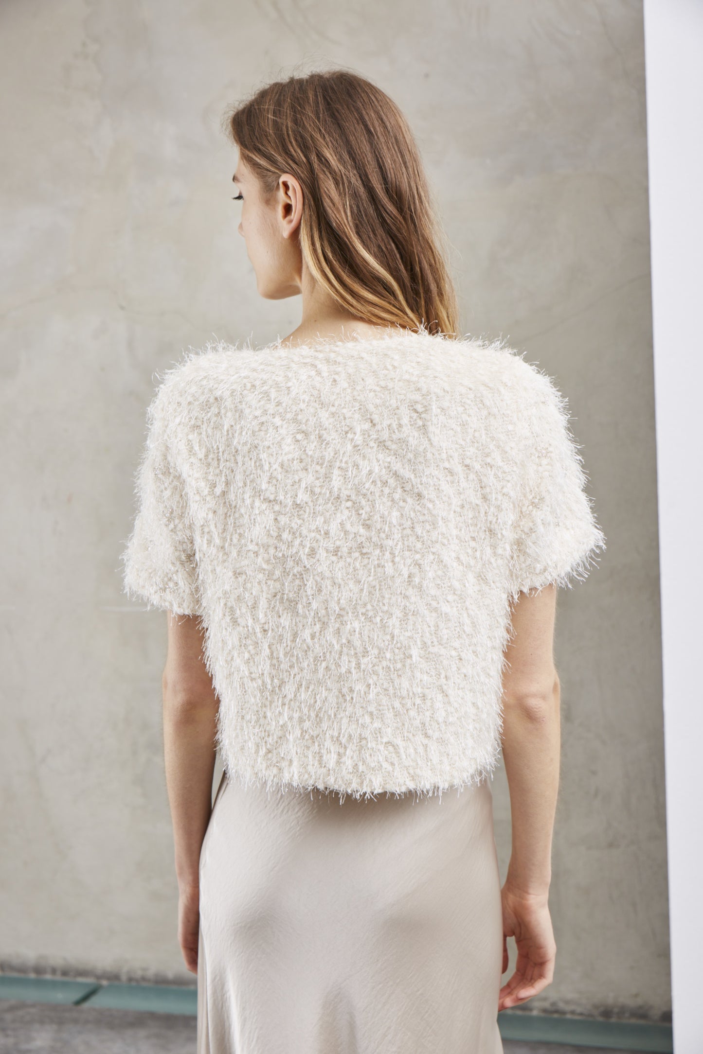 TOP À POILS ET STRASS