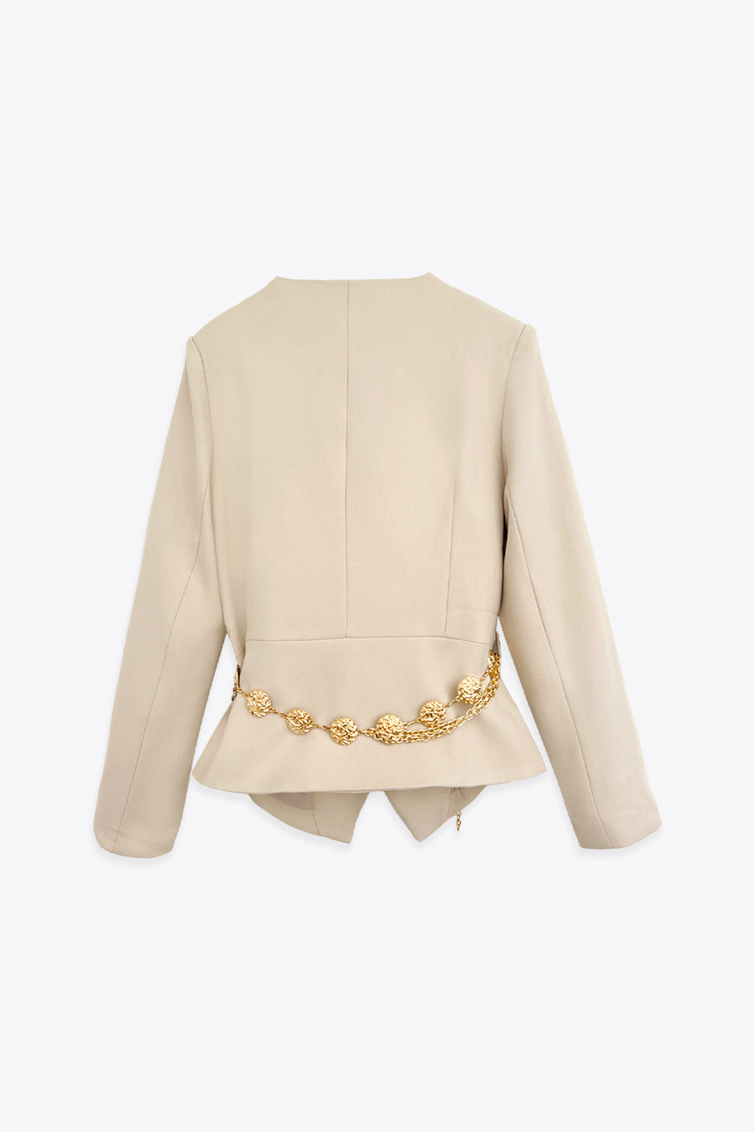 Satin Sleeveless Blazer