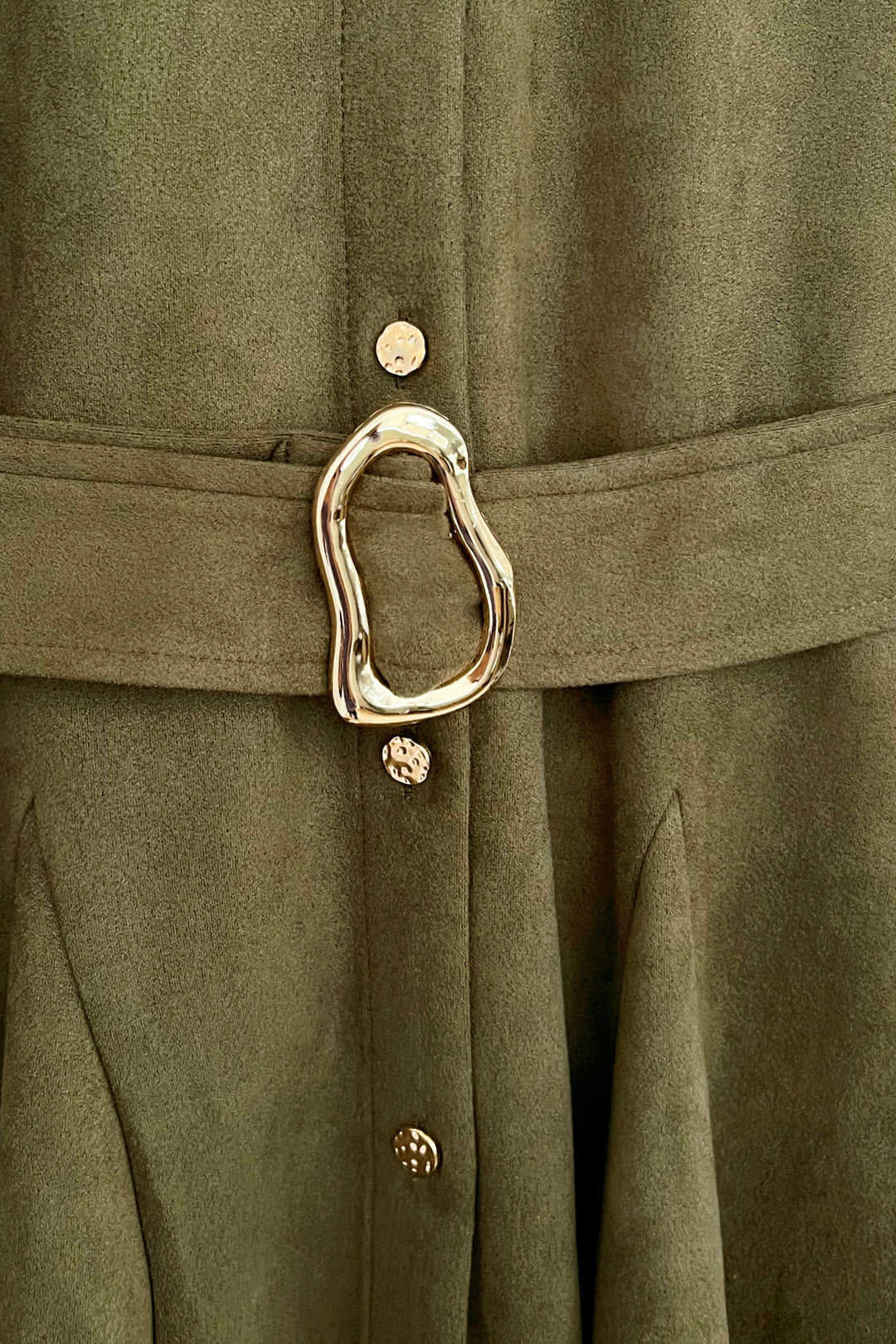 SUEDE SHIRT DRESS