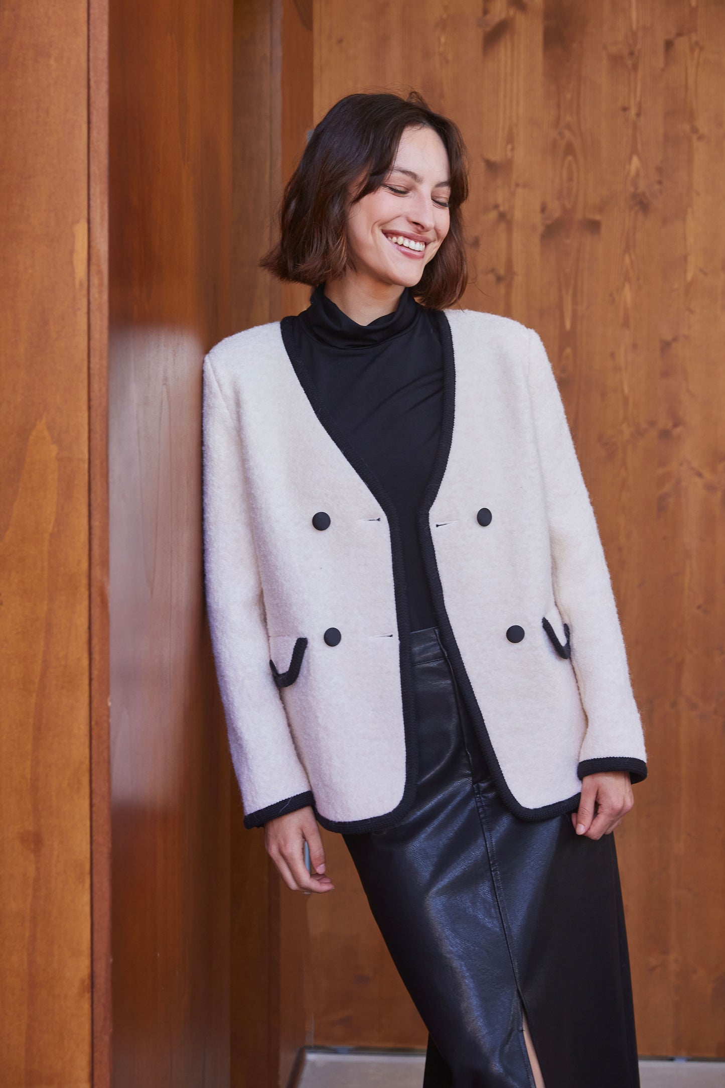 BLAZER CROISÉ À LISERETS