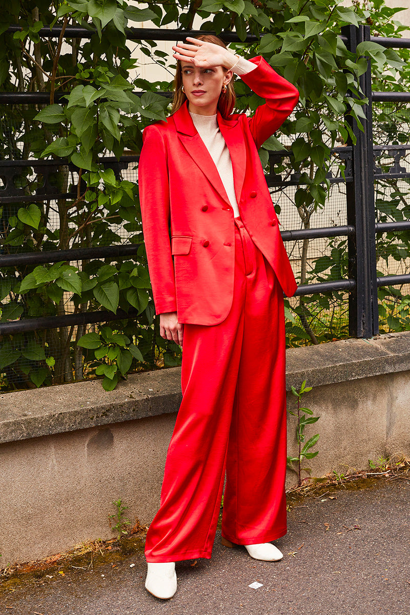 BLAZER SATINÉ CROISÉ