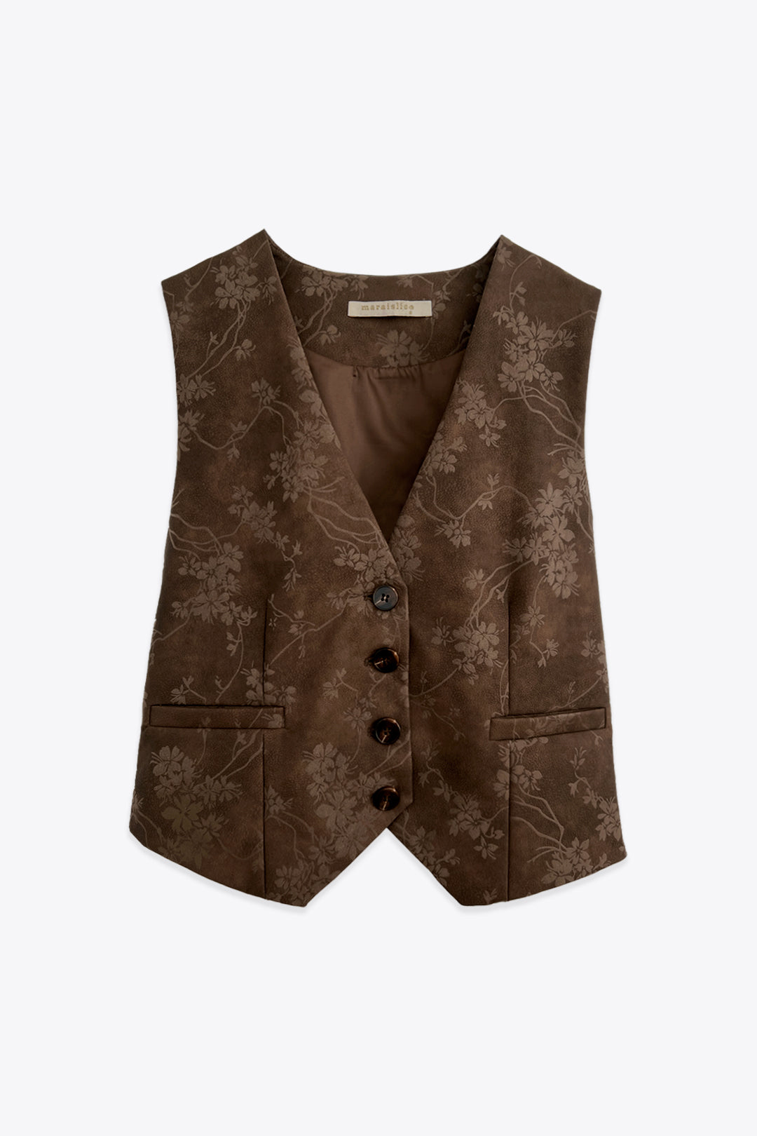 GILET SANS MANCHES FLEURIE
