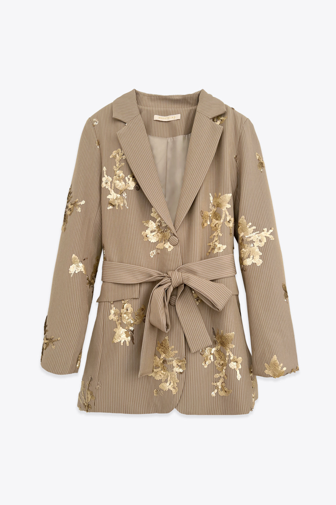 STRIPED BLAZER WITH SPARKLES