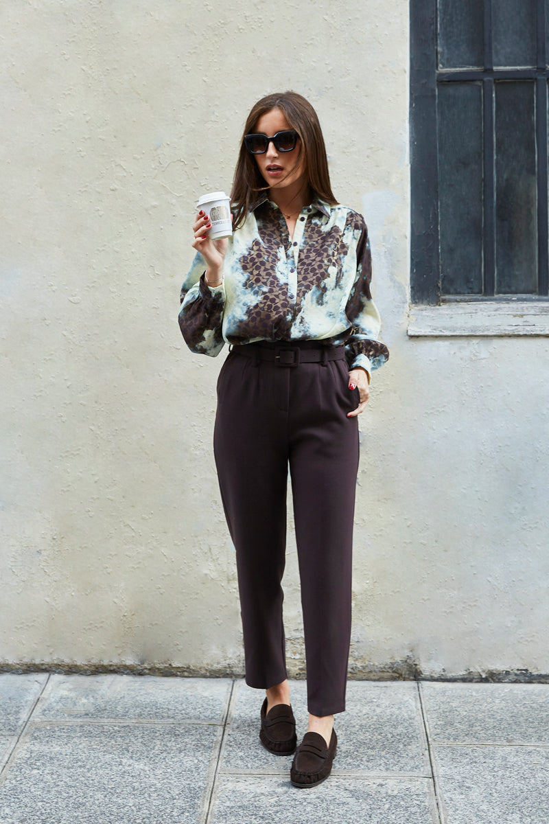 CHEMISE IMPRIMÉE À MOTIFS BICOLORE