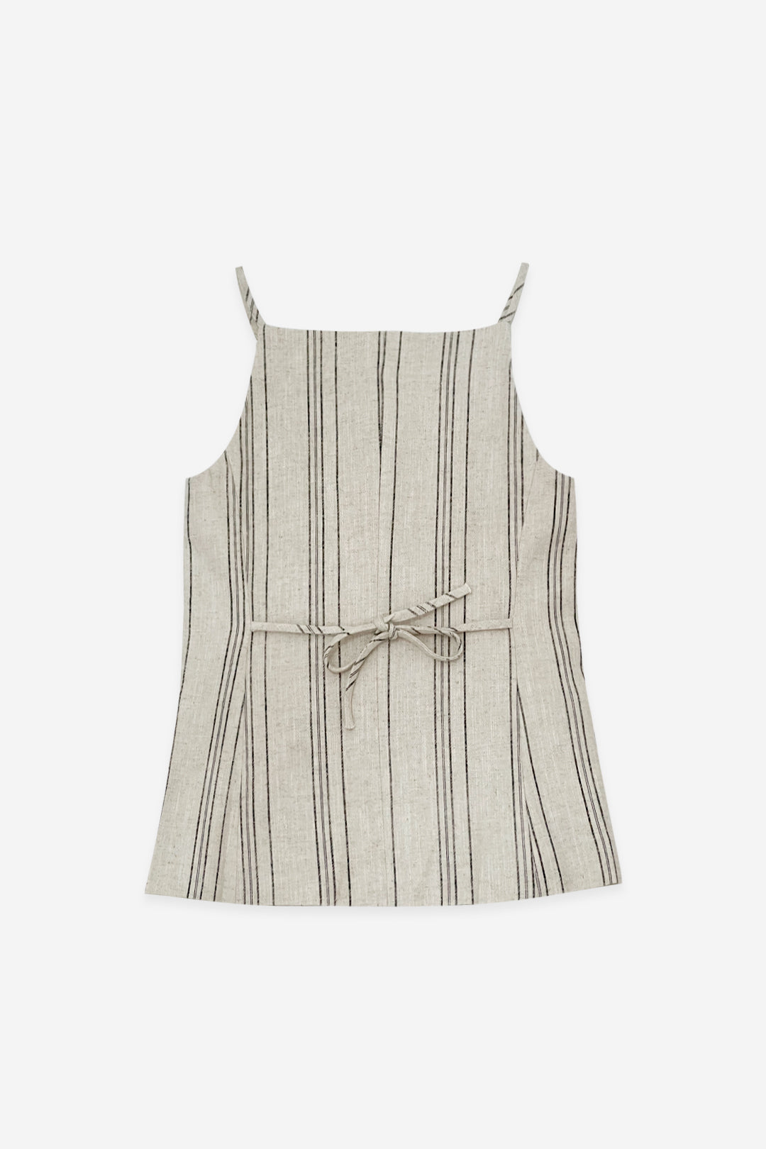 TOP EN LIN À RAYURES