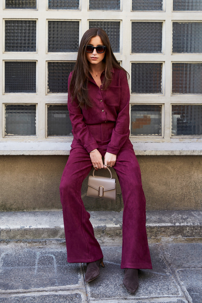 PANTALON EN SUÉDINE