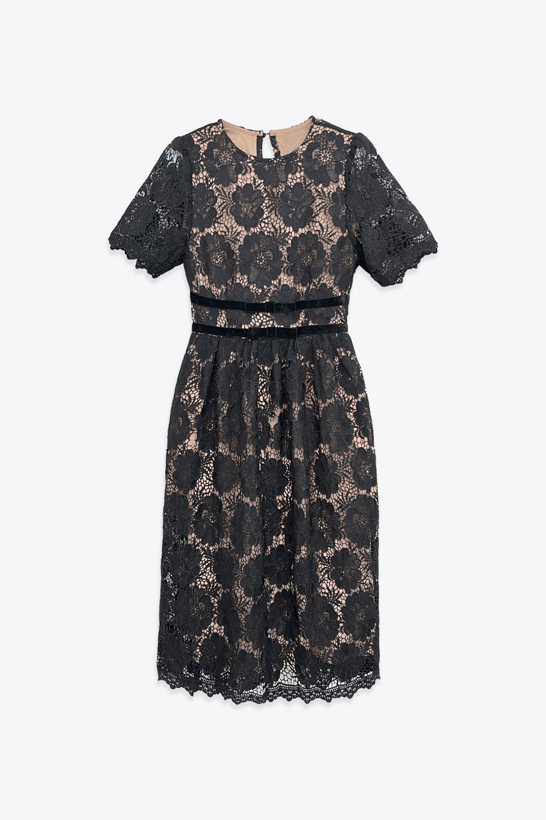 chinese dress ladies BLACK LACE DRESS WITH NUDE LINING – Maraislise