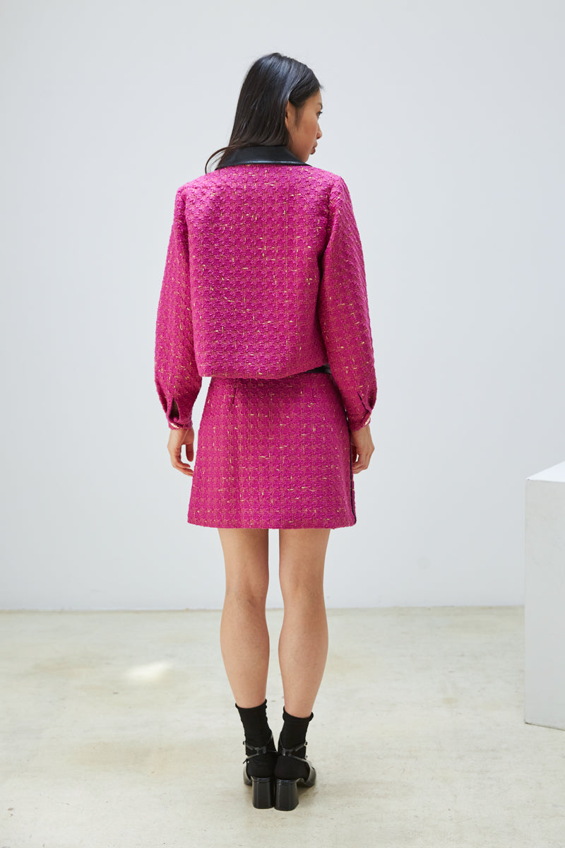 FUCHSIA TWEED JACKET