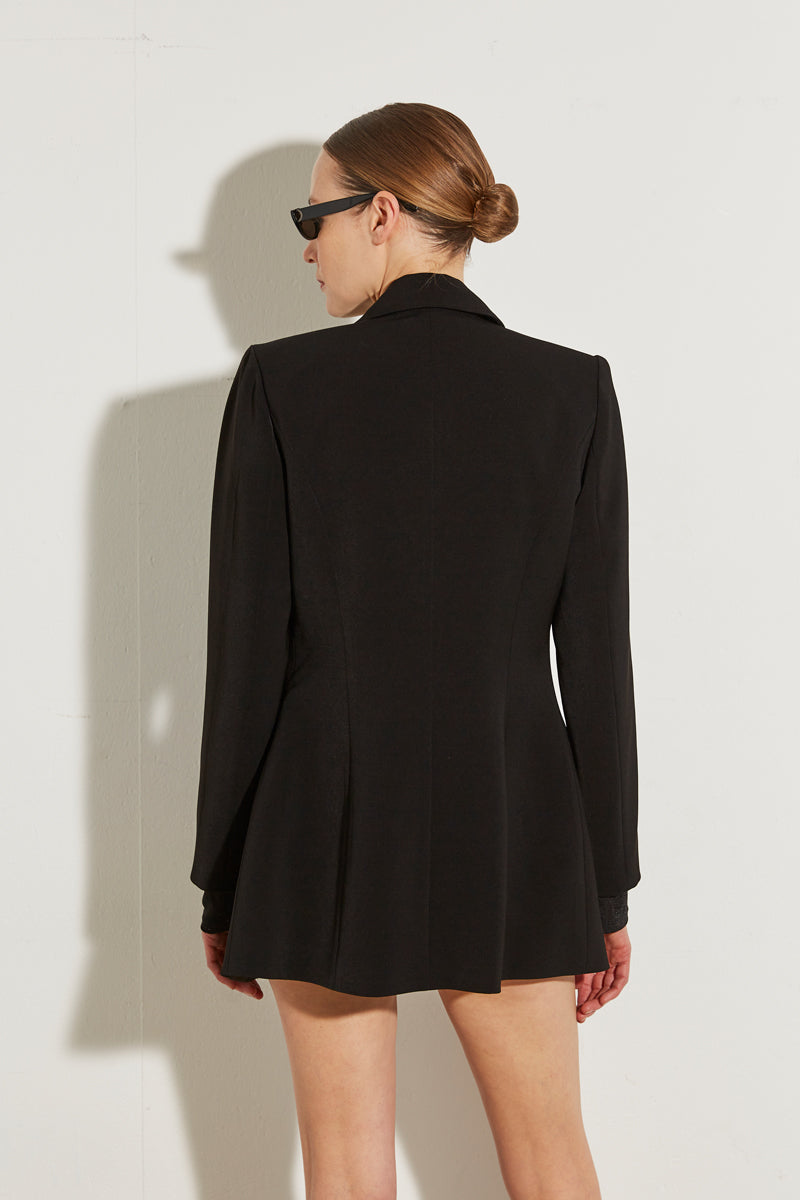 Satin Sleeveless Blazer