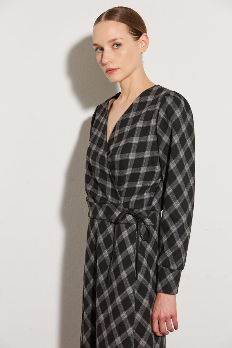 TOP CACHE COEUR À CARREAUX