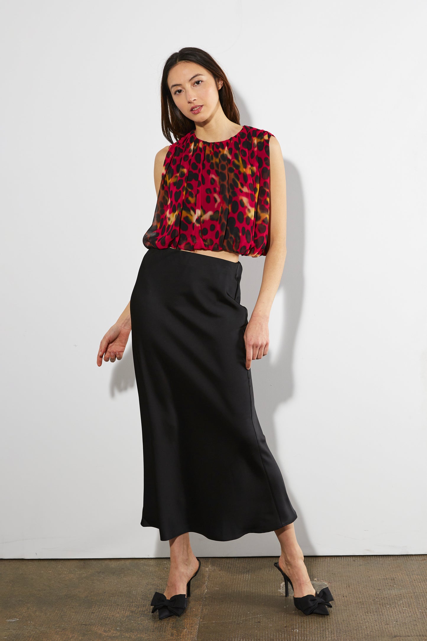 PREMIUM SATIN BLACK SKIRT
