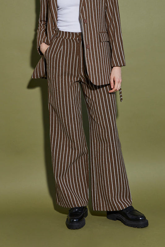 PANTALON À RAYURES EN VELOURS CÔTELÉ