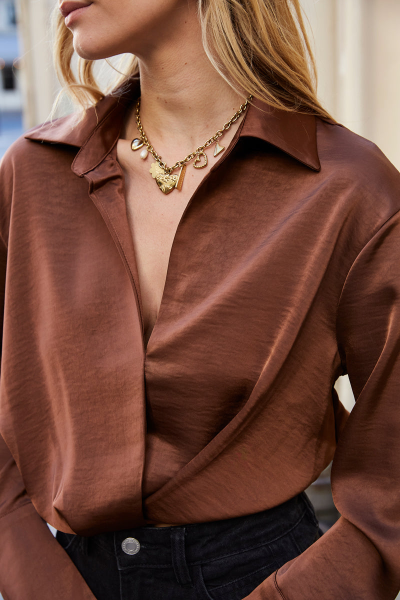 TOP SATINÉ OVERSIZE