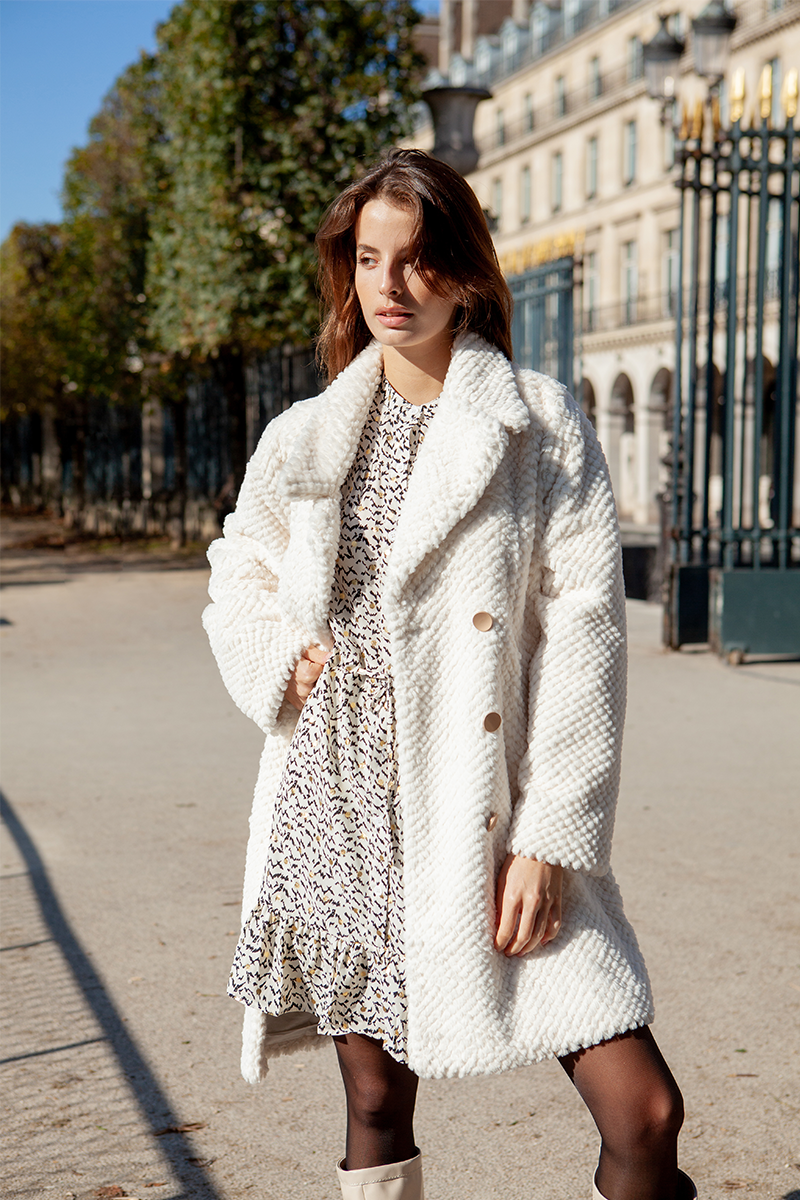 MANTEAU FOURRURE BLANC