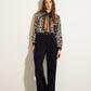 PANTALON À CEINTURE MARINE