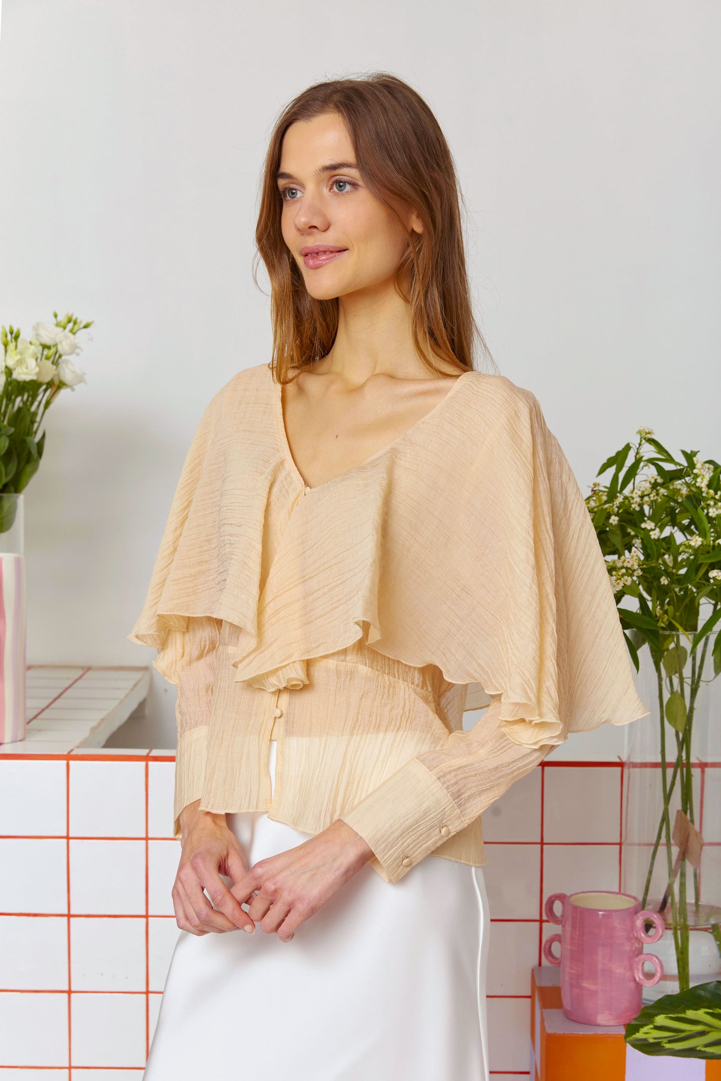 JUPE BLANCHE SATIN PREMIUM