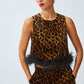 FEATHERED LEOPARD TOP