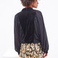 BI-MATERIAL FLORAL SKIRT