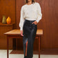 JUPE FENDUE EN SIMILI CUIR