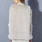 SLEEVELESS FAUX LEATHER JACKET WITH FUR