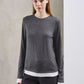 GREY DOUBLE COLLAR TOP 