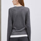 GREY DOUBLE COLLAR TOP 