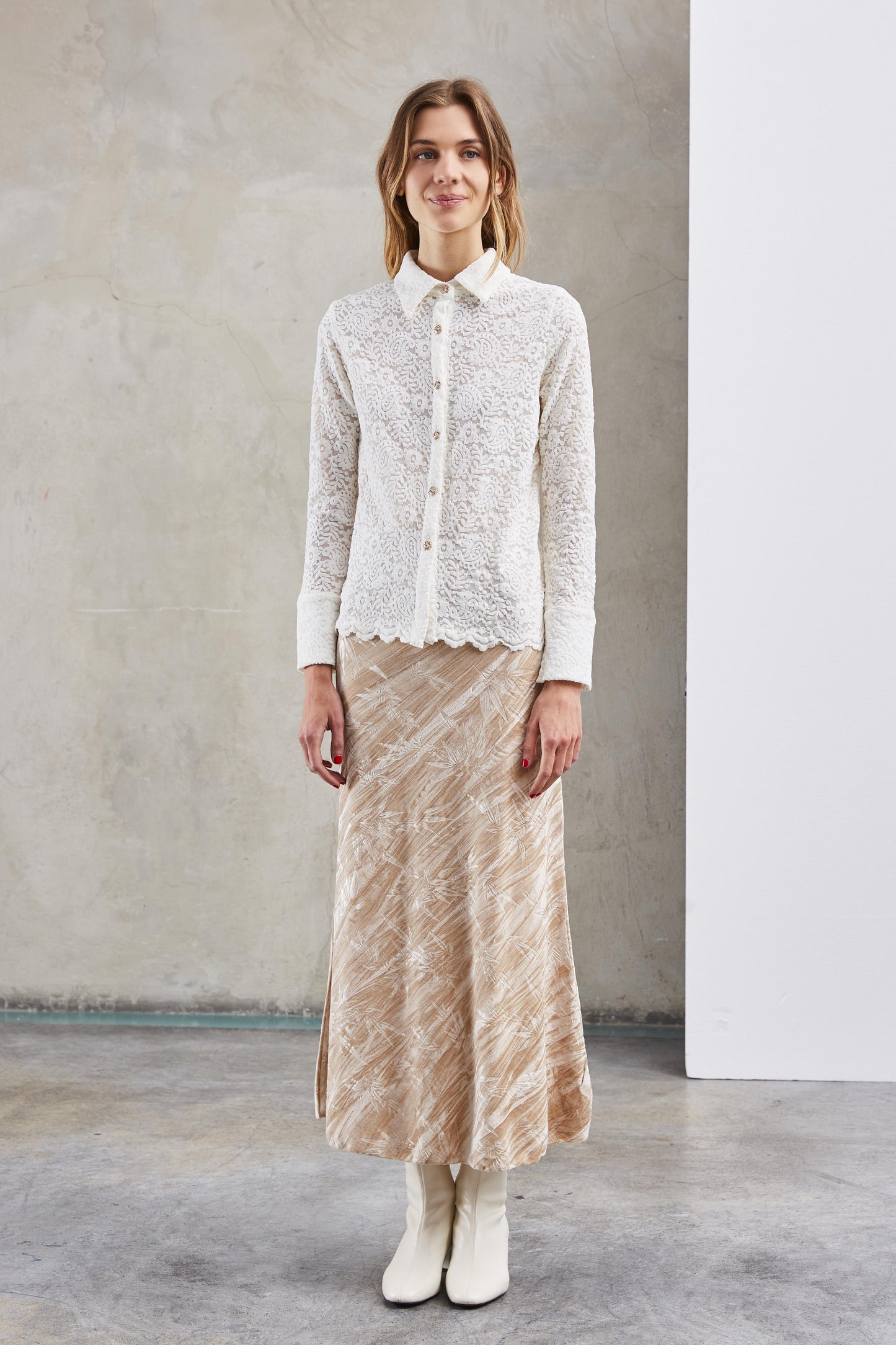 ECRU LACE SHIRT