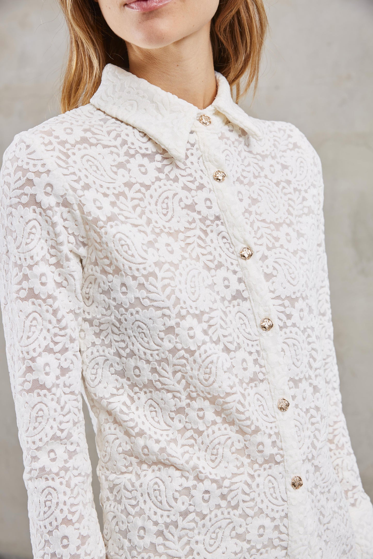 ECRU LACE SHIRT