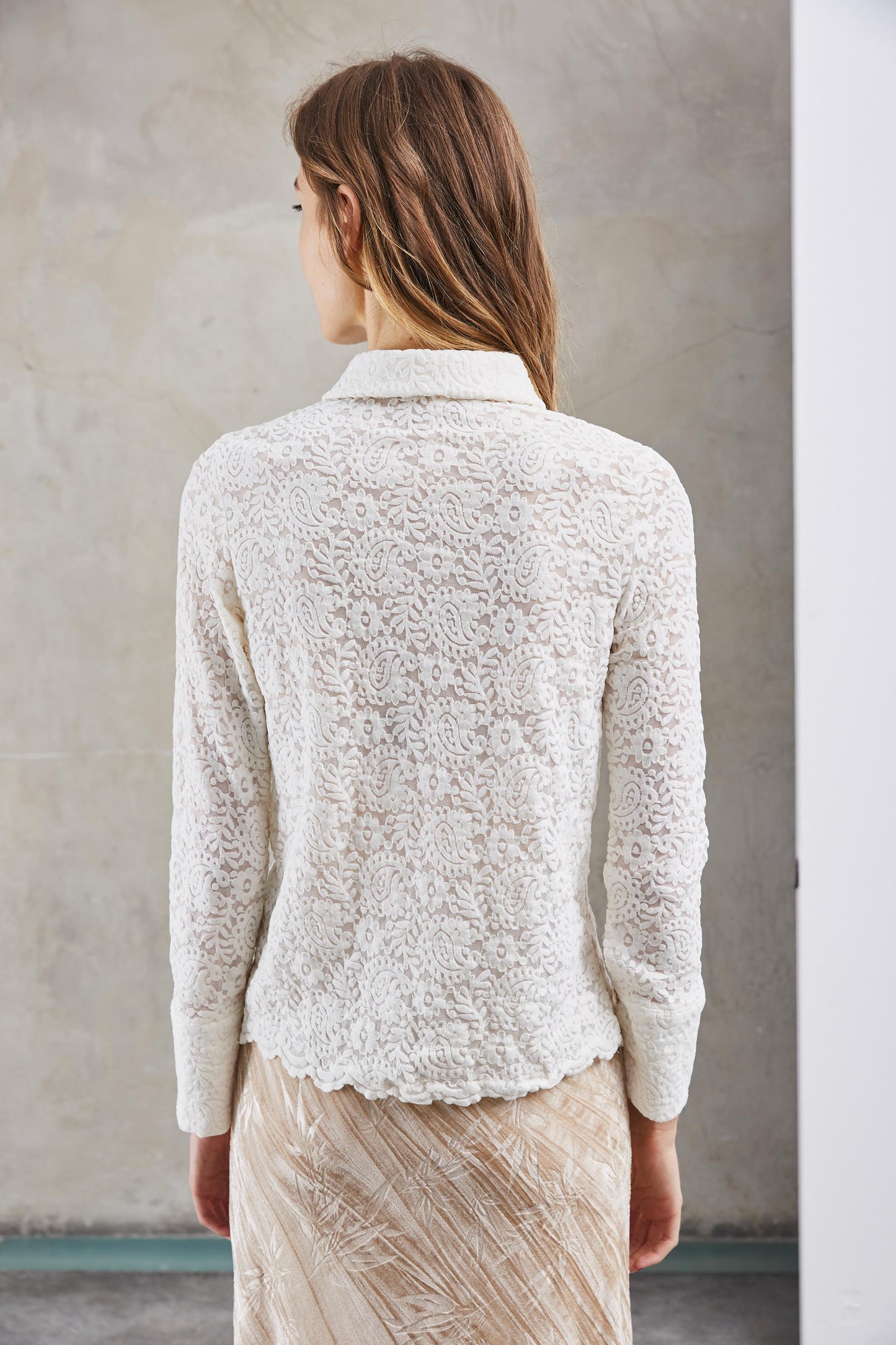 ECRU LACE SHIRT