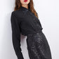 BLACK SHIRT WITH SEQUINS