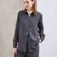 GREY DOUBLE ZIP SHIRT