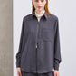GREY DOUBLE ZIP SHIRT
