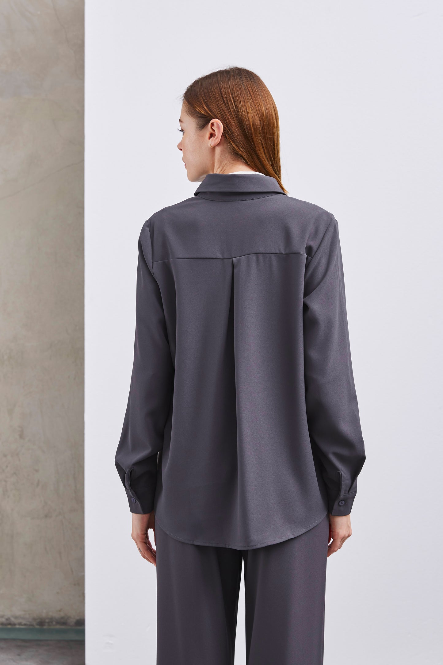 GREY DOUBLE ZIP SHIRT
