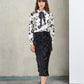 FLORAL PRINT SHIRT WITH BOW