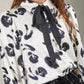 FLORAL PRINT SHIRT WITH BOW