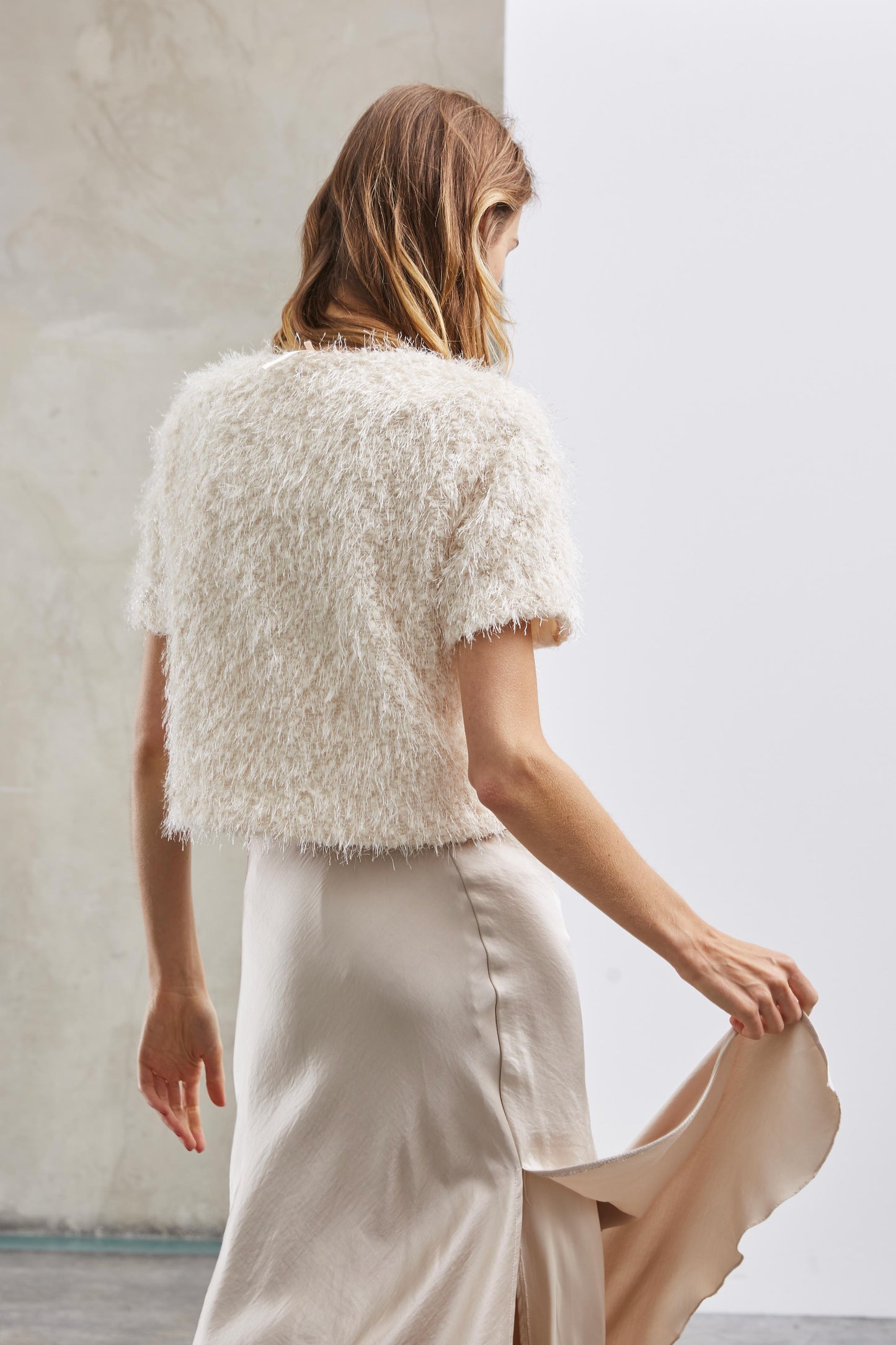 TOP À POILS ET STRASS