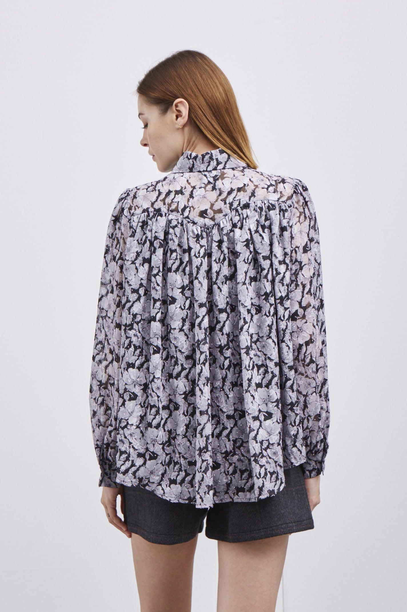 FLORAL SHIRT WITH SEQUINS