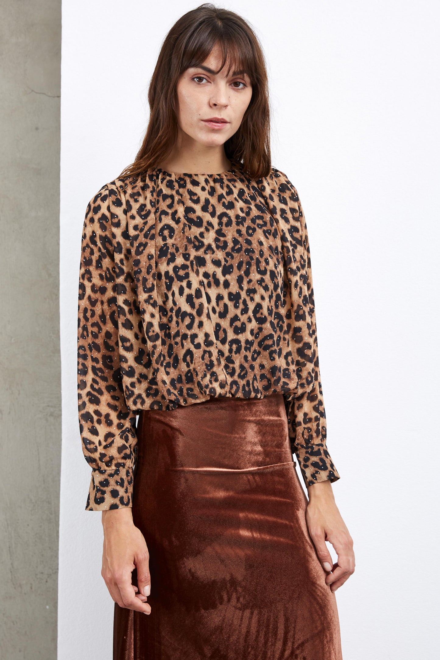 SPARKLY LEOPARD TOP