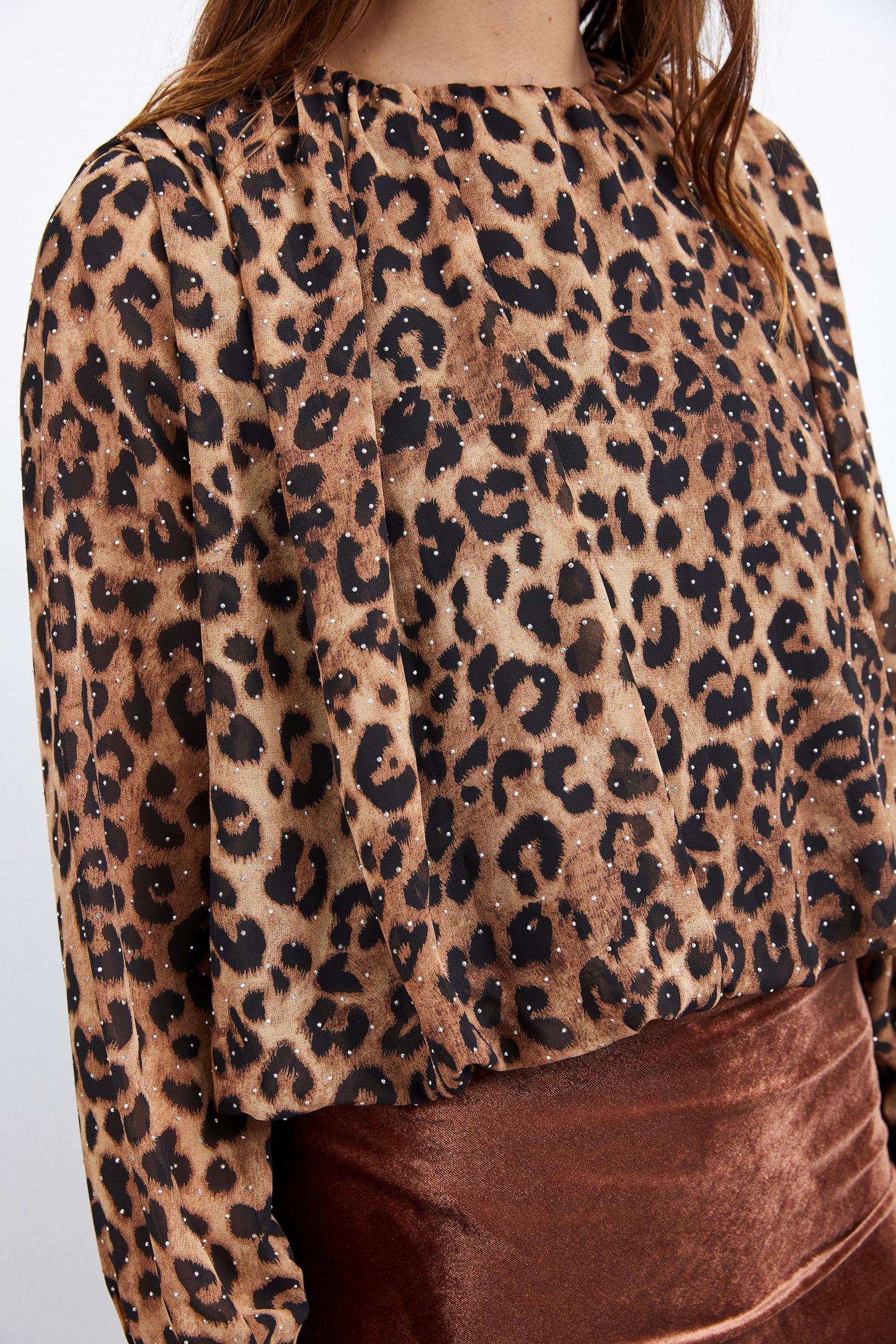 SPARKLY LEOPARD TOP