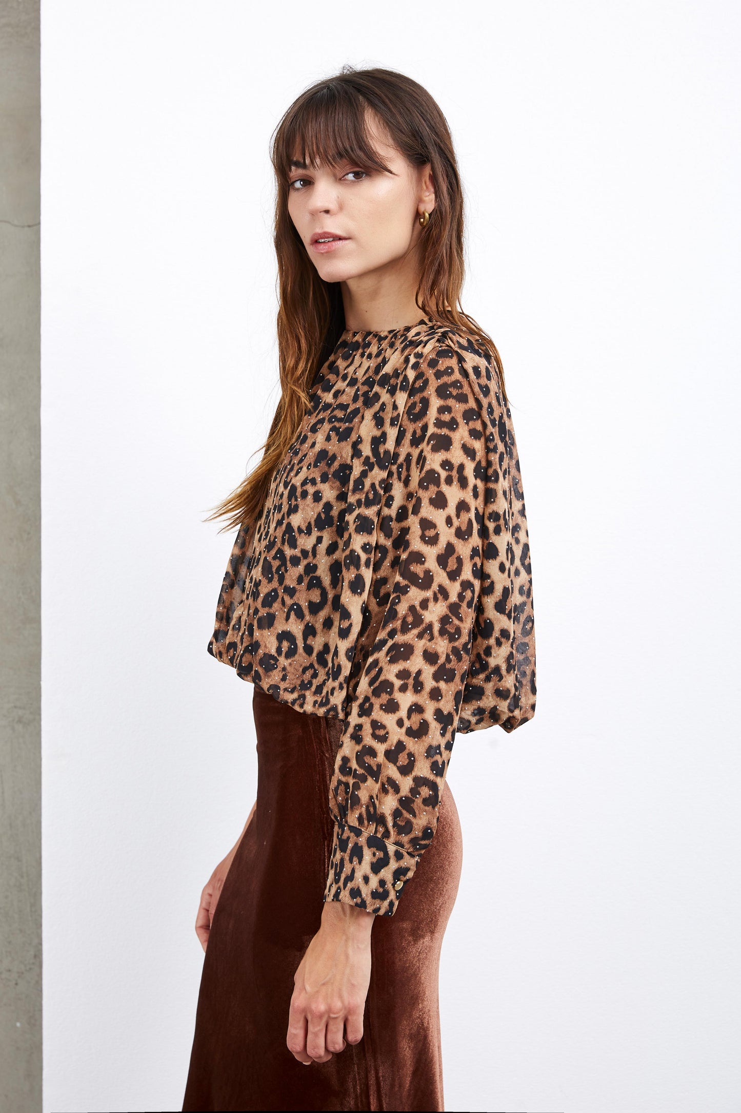 SPARKLY LEOPARD TOP