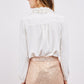 FLORAL COLLAR BLOUSE WITH SEQUINS