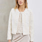 VESTE EN TWEED À PERLES