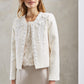 VESTE EN TWEED À PERLES