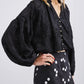 PUFF SLEEVED TEXTURED TOP