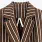 VESTE À RAYURES EN VELOURS CÔTELÉ
