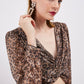 TOP SEQUINS LEOPARD À MANCHES LONGUES