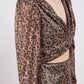 TOP SEQUINS LEOPARD À MANCHES LONGUES
